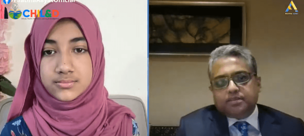 Zaved Akhtar being interviewed