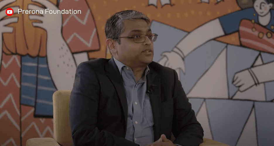 Zaved Akhtar being interviewed